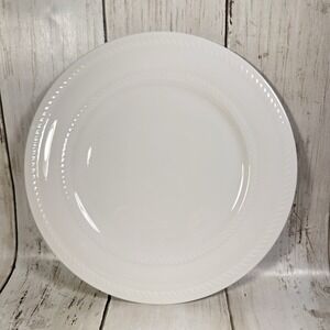 MAISON NEUVE White Replacement 8.25"Salad  Plate Rope Bands Embossed  Bone China